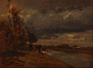 German: nDeutsch: Kanal in HollandnCanal in Holland  by Tina Blau
